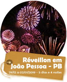Réveillon em João Pessoa - PB - 29/12 a 02/01/2019 - 5 dias e 4 noites Réveillon em João Pessoa - PB - 29/12 a 02/01/2019 - 5 dias e 4 noites